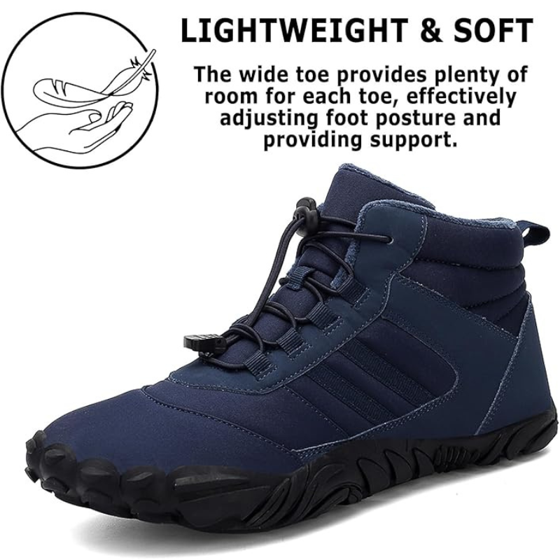Polar Non-slip & Water-resistant Winter Barefoot Shoe - Navy Blue (Unisex)