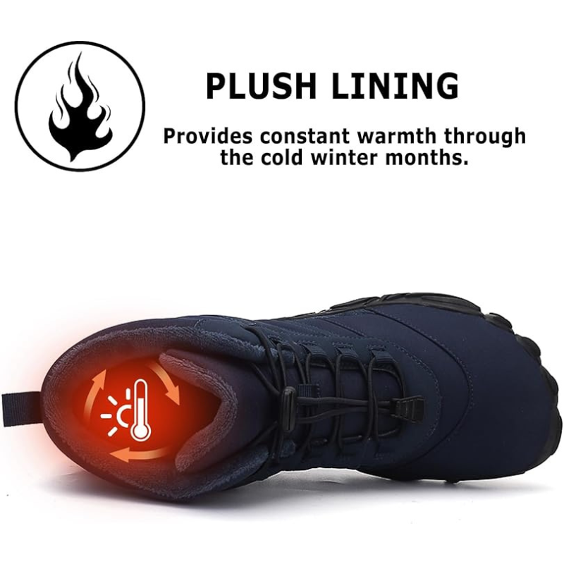 Polar Non-slip & Water-resistant Winter Barefoot Shoe - Navy Blue (Unisex)