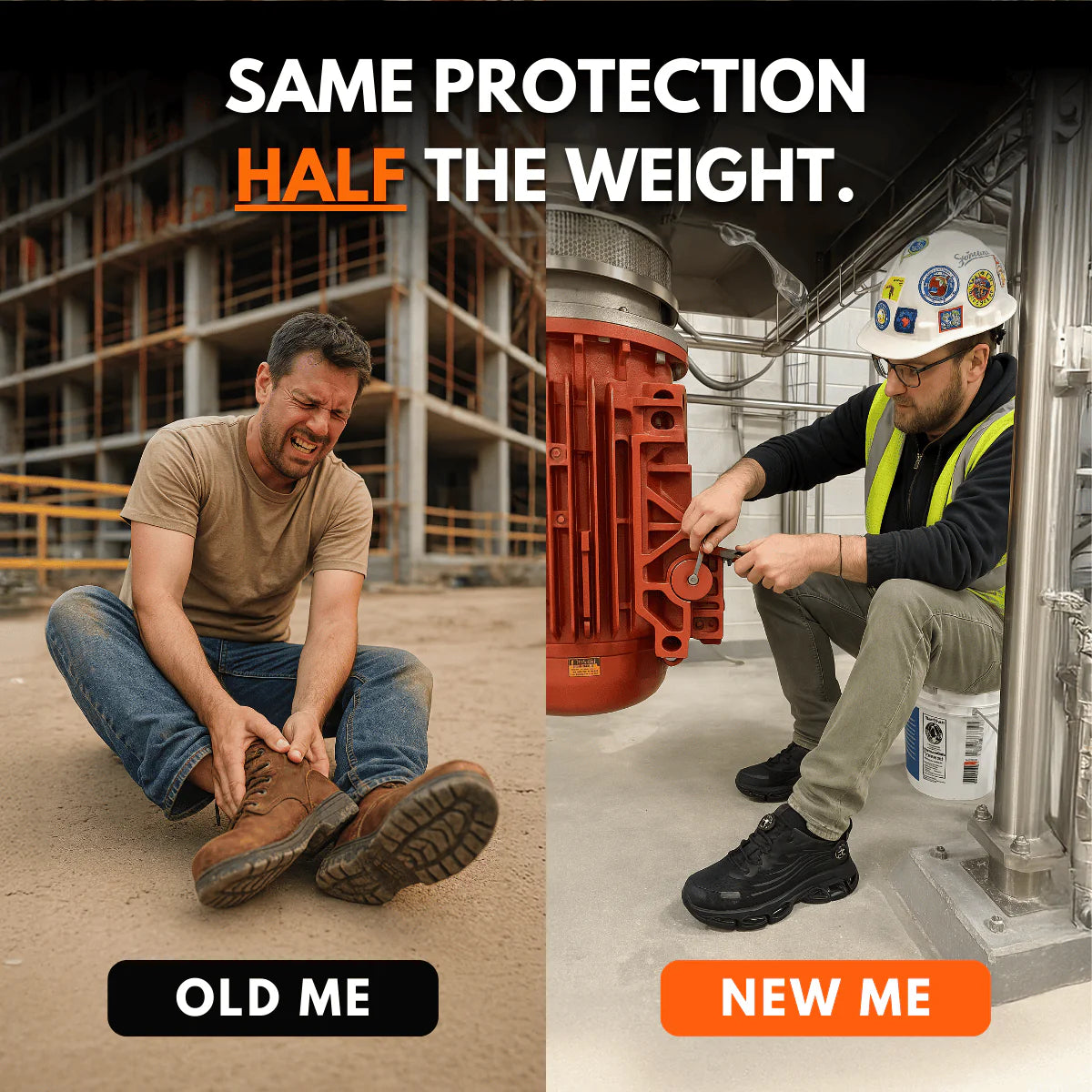 LiteGuard Safety Shoes - Protective Steel Toe (Unisex)